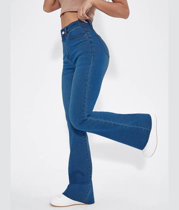 Aahwan Women's Bootcut Mid-Rise Jeans ( Dark Blue )