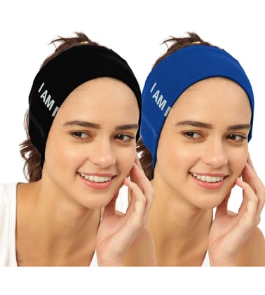 FREECULTR Unisex Bamboo Bandana, Anti Microbial Super Soft & Comfort Fit, Breathable Multipurpose Headband, Face Mask for Dust Protection and Sun - Size Printed Pack of 2-Black, Pilot Blue FREECULTR Unisex Bamboo Bandana, Anti Microbial Super Soft & Comfort Fit, Breathable Multipurpose Headband, Face Mask for Dust Protection and Sun - Size Printed Pack of 2-Black, Pilot Blue