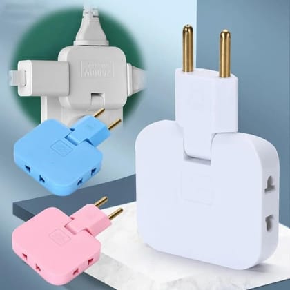 Multi-Plug Wall Adapter with Dual Sockets & Swivel Design
