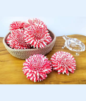 PUPRIWALL - Multicolor Zinnia Artificial Flower ( Pack of 1 )