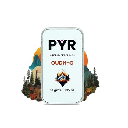 PYR Oudh-O Solid Perfume 10g for Men & Women  Alcohol-Free, Long-Lasting