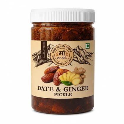Maa Craft Date & Ginger Pickle | Khajoor Adrak Achaar | Sweet & Spicy Indian Pickle | Himalayan Crafted | No Preservatives | Traditional Homemade | 500g Maa Craft Date & Ginger Pickle | Khajoor Adrak Achaar | Sweet & Spicy Indian Pickle | Himalayan Crafted | No Preservatives | Traditional Homemade | 500g