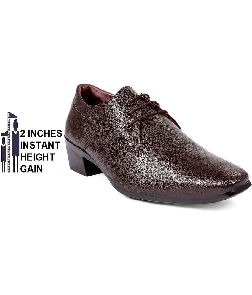 BXXY Brown Men's Derby Formal Shoes