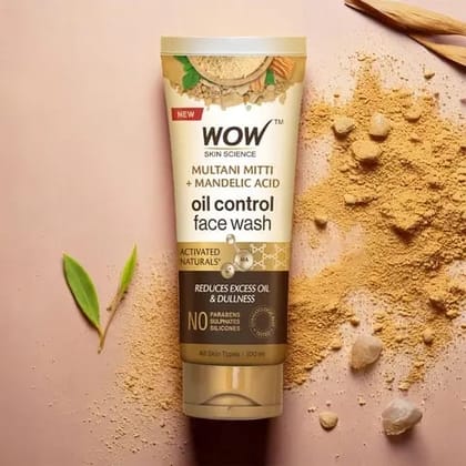 Wow Skin Science Purifying Multani Mitti Face Wash, Oil-Control & Brightening Gel - 100 ml Wow Skin Science Purifying Multani Mitti Face Wash, Oil-Control & Brightening Gel - 100 ml