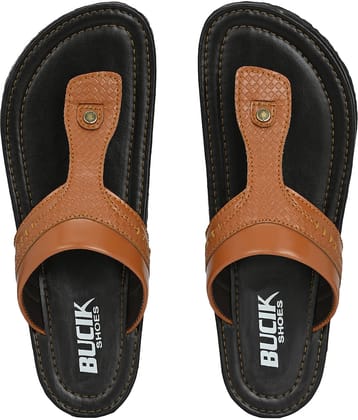 Bucik TAN Men's Leather Slipper
