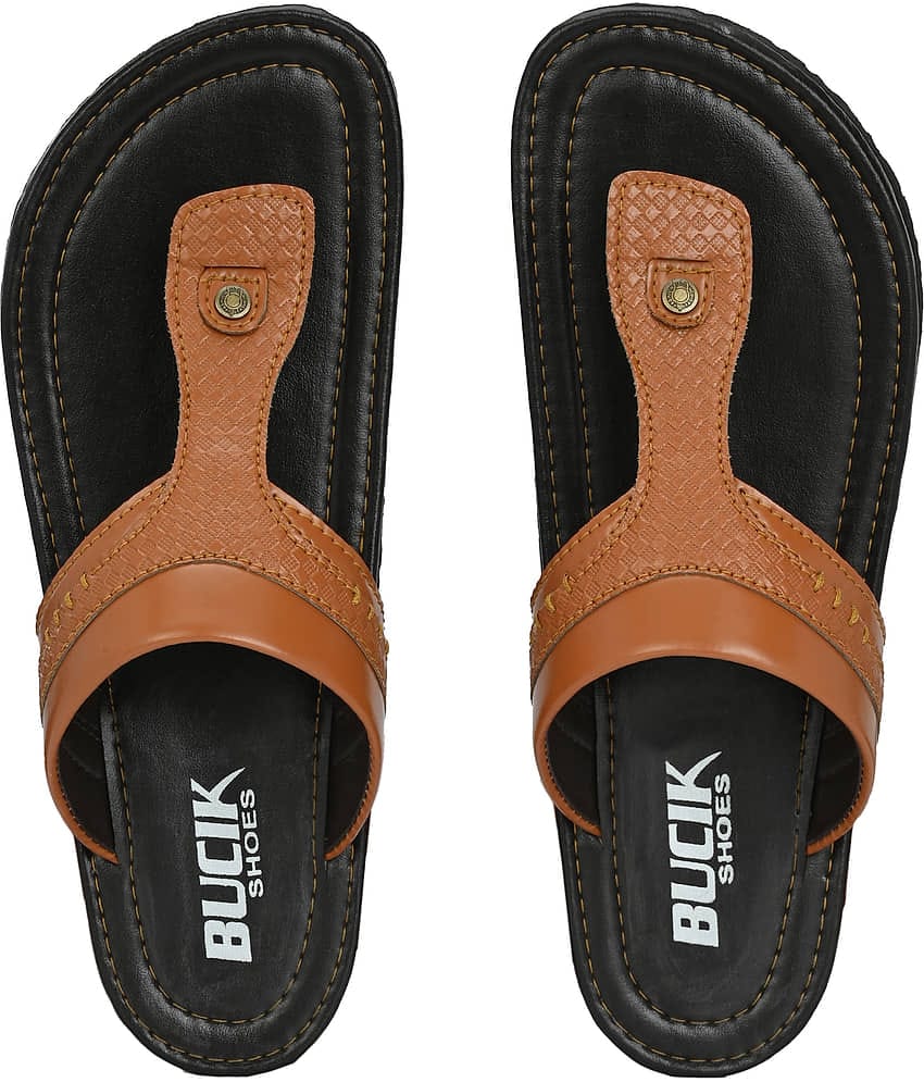 Bucik TAN Men's Leather Slipper
