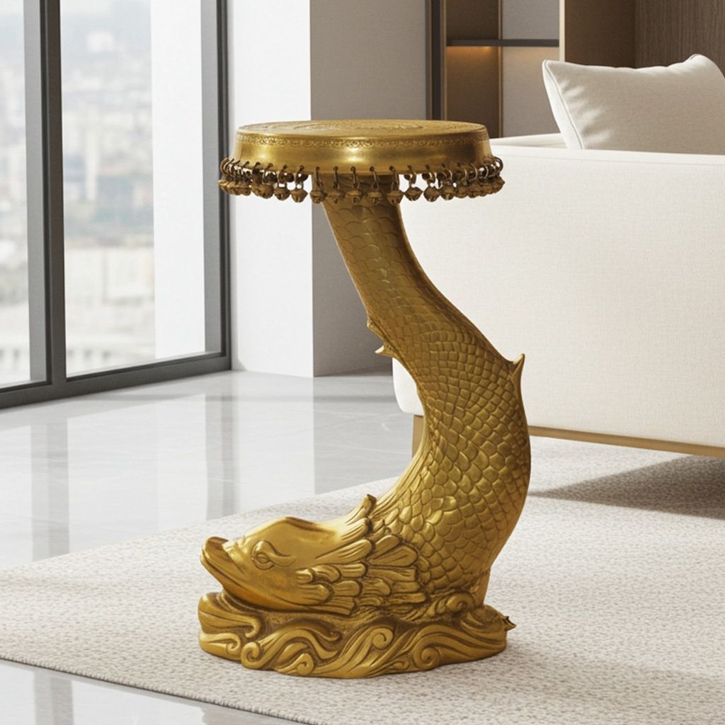 Brass Stool for God Idol - Handcrafted Puja Stand, Height : 20 Inch (BSMAS501 A)