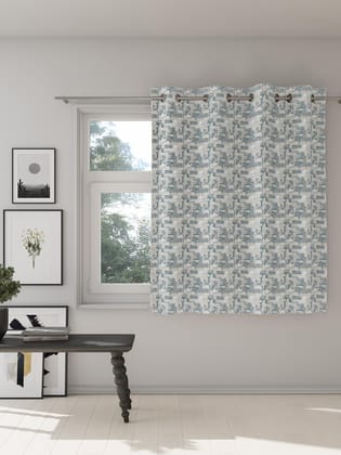 DDECOR - 100% PolyesterDigital Print PatternWindow 5 Ft|135 CM X 160 CM| - Blue