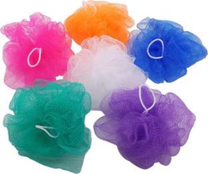 Elecsera Large Bath Loofah Sponge Scrubber Exfoliator for High Lather Cleansing Pack of 6