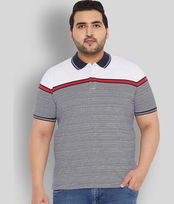 AUSTIVO - White Cotton Blend Regular Fit Men's Polo T Shirt ( Pack of 1 )
