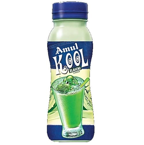 Amul Kool Milk - Elaichi Flavour, 180 ml PET Bottle