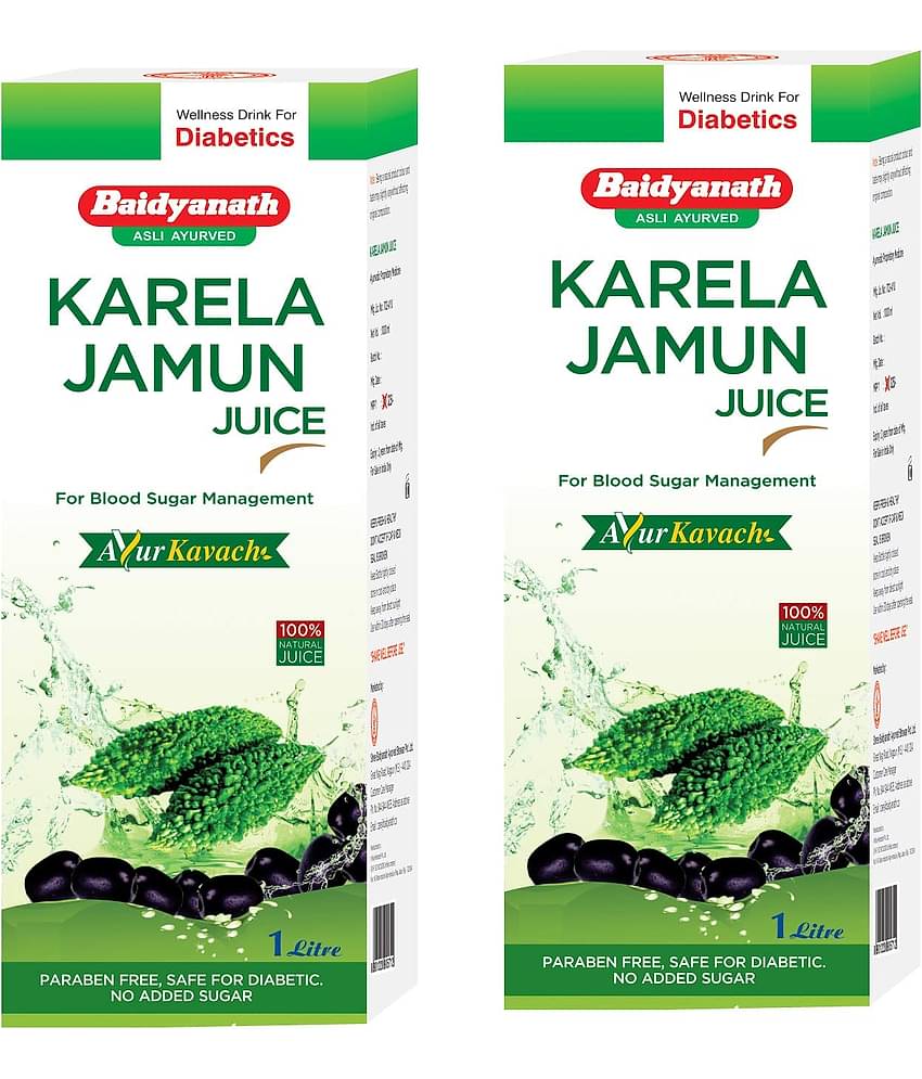 Baidyanath Karela Jamun Juice Liquid 1 l Pack Of 2