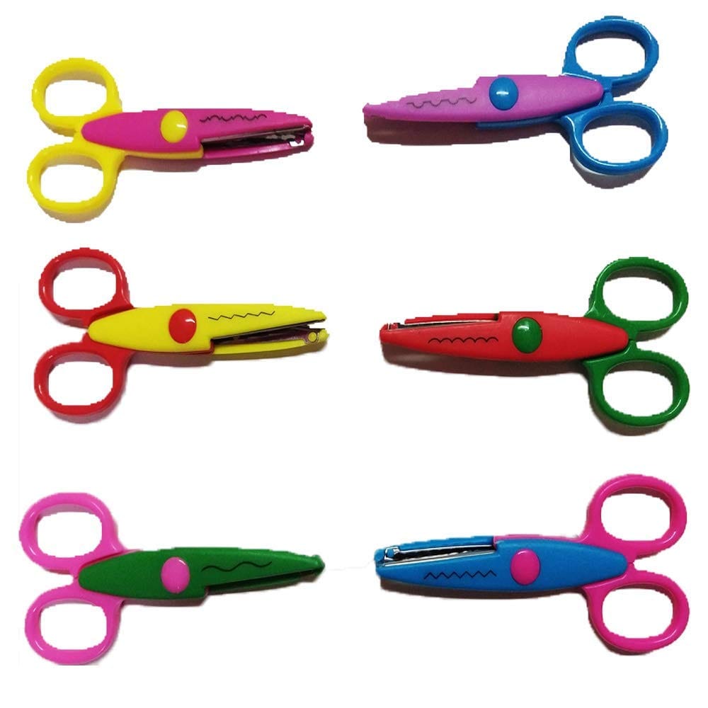 Nawani Crafts 6 in 1 Zigzag Fancy Cuts Craft Scissors