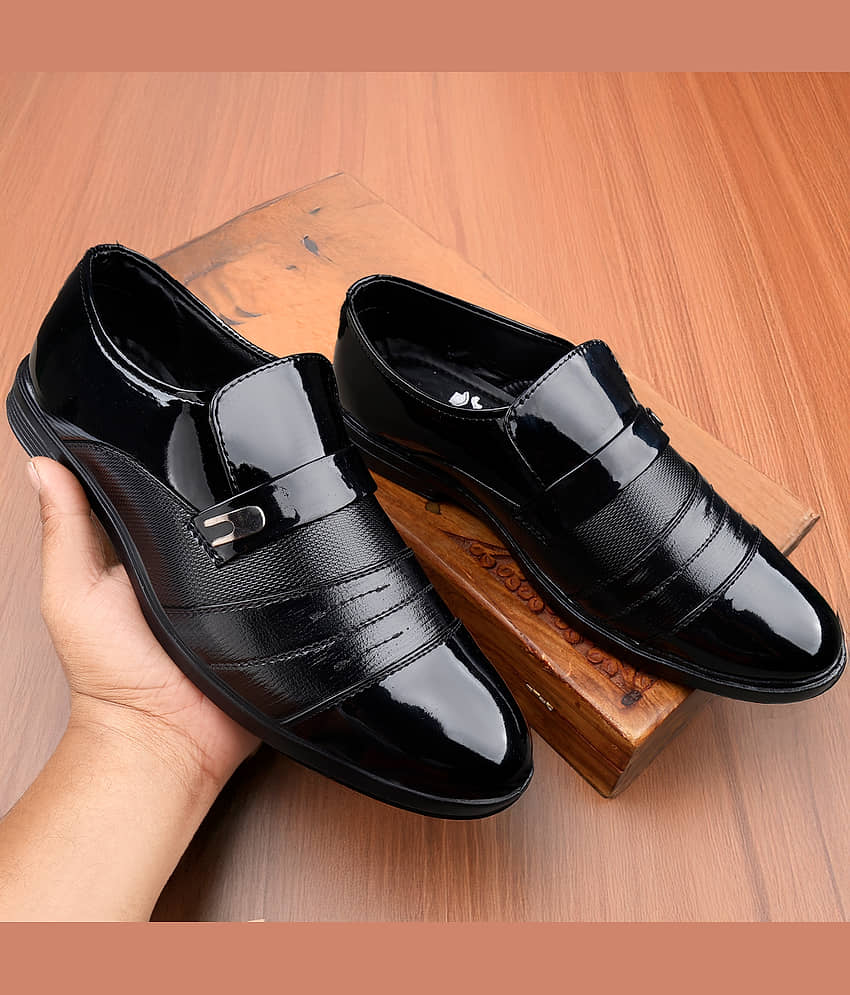 Cozy Wear Black Men's Slip On Formal Shoes