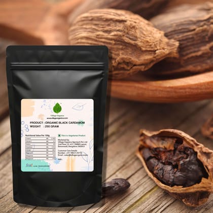 Organic Black Cardamom (Badi Elaichi) - 100g Organic Black Cardamom (Badi Elaichi) - 100g