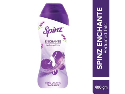Spinz Enchante Body Talc Soothing Fragrance of Exotic Flowers, Aromatic Fragrance for Long Lasting Freshness, GentleTouch Talcum Powder for Women 400g Spinz Enchante Body Talc Soothing Fragrance of Exotic Flowers, Aromatic Fragrance for Long Lasting Freshness, GentleTouch Talcum Powder for Women 400g