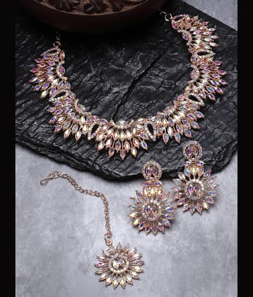 Sukkhi Rose Gold Alloy Necklace Set ( Pack of 1 )