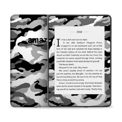 Grey Camo Skin For Kindle