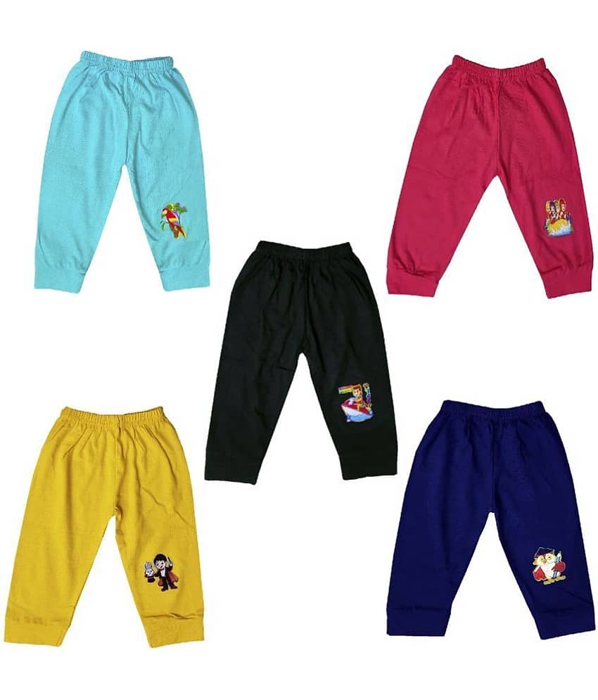 LITTLE PANDA Pack of 5 Baby Boys Cotton Blend Pyjama ( Multicolor )