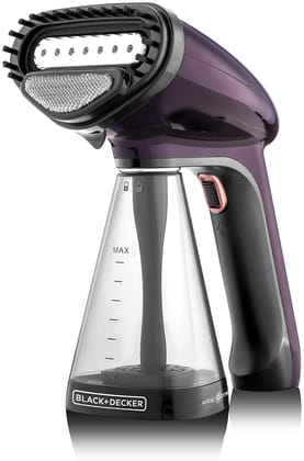 Black+Decker Steam Iron | 2 Years Warranty | Garment Steamer for Clothes, 1500-Watt, 260ml Water Tank, Steamer for Ironing Clothes, Steam Press for Clothes, Handheld Portable Garment Steamer (Violet) Black+Decker Steam Iron | 2 Years Warranty | Garment S