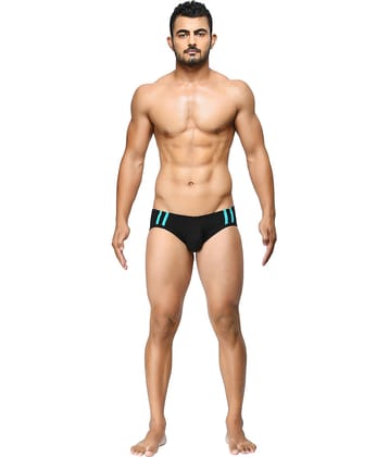 La Intimo Pack of 1 Cotton Briefs For Men's ( Black )