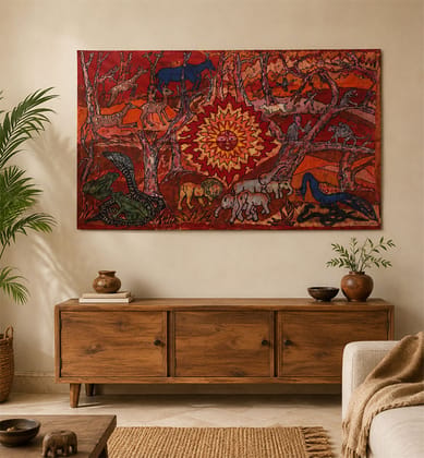 Handcrafted Batik Cotton Wall Art