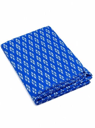 Pochampally Ikkat Cotton Standard Size Blue : G Bh