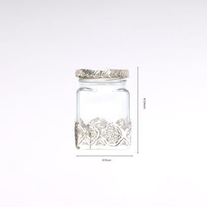 German SilverSet of 2 Glass Jars