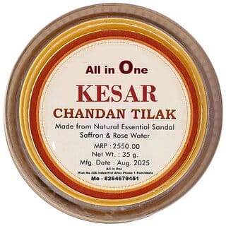 SnapSnop Kesar Chandan Tilak 35g Made From Natural Essential Sandalwood-Saffron and Rose Water With Spiritual Mantras for Fullfillment All Wisheses