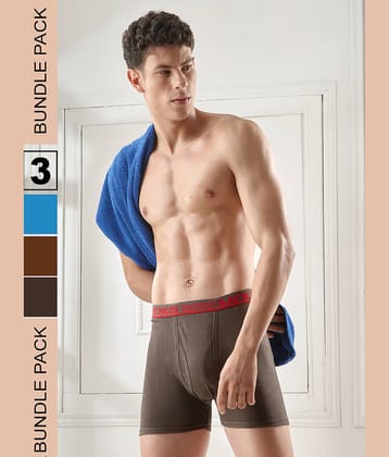 lux venus Pack of 3 Cotton Trunks For Men's ( Multicolor )