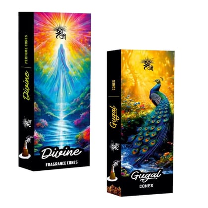 Shri Shriji Flam Aromatic Peace Divine Combo � Premium Fragrance Incense Collection for Pooja, Meditation & Home Ambience � Mixed Pack of Dhoop Cones