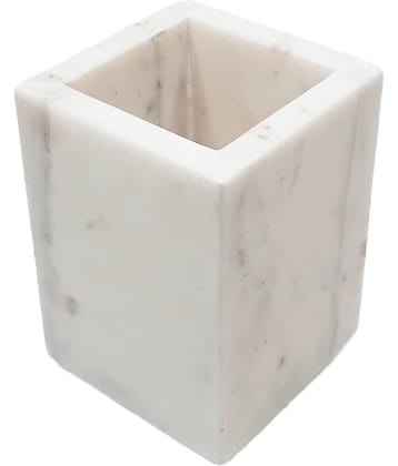 KRAFT CLOUDS - White Ceramic Cutlery Holder ( Pack of 1 )