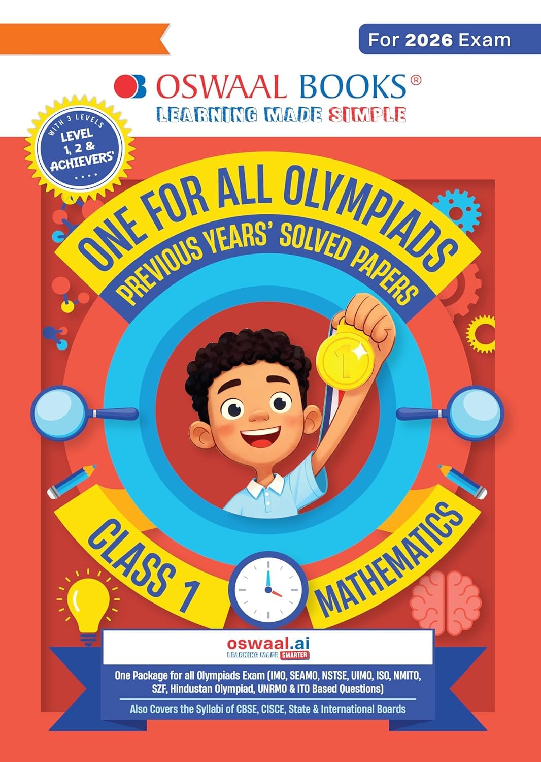 Oswaal One For All Olympiads Previous year paper solved paper Mathematics Class 1 with Complete Olympiads Exams With full papers exam [Paperback] [Oct 30, 2024] Oswaal