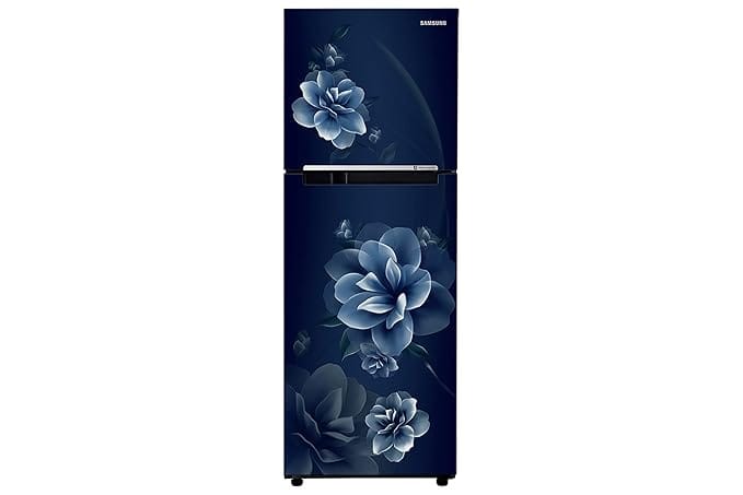 Samsung 236 L, 2 Star, Digital Inverter, Frost Free Double Door Refrigerator (RT28C3022CU/HL, Camellia Blue)