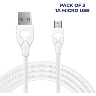 Pack of 3 Tecsox Micro USB Data Cable  (1Amp)