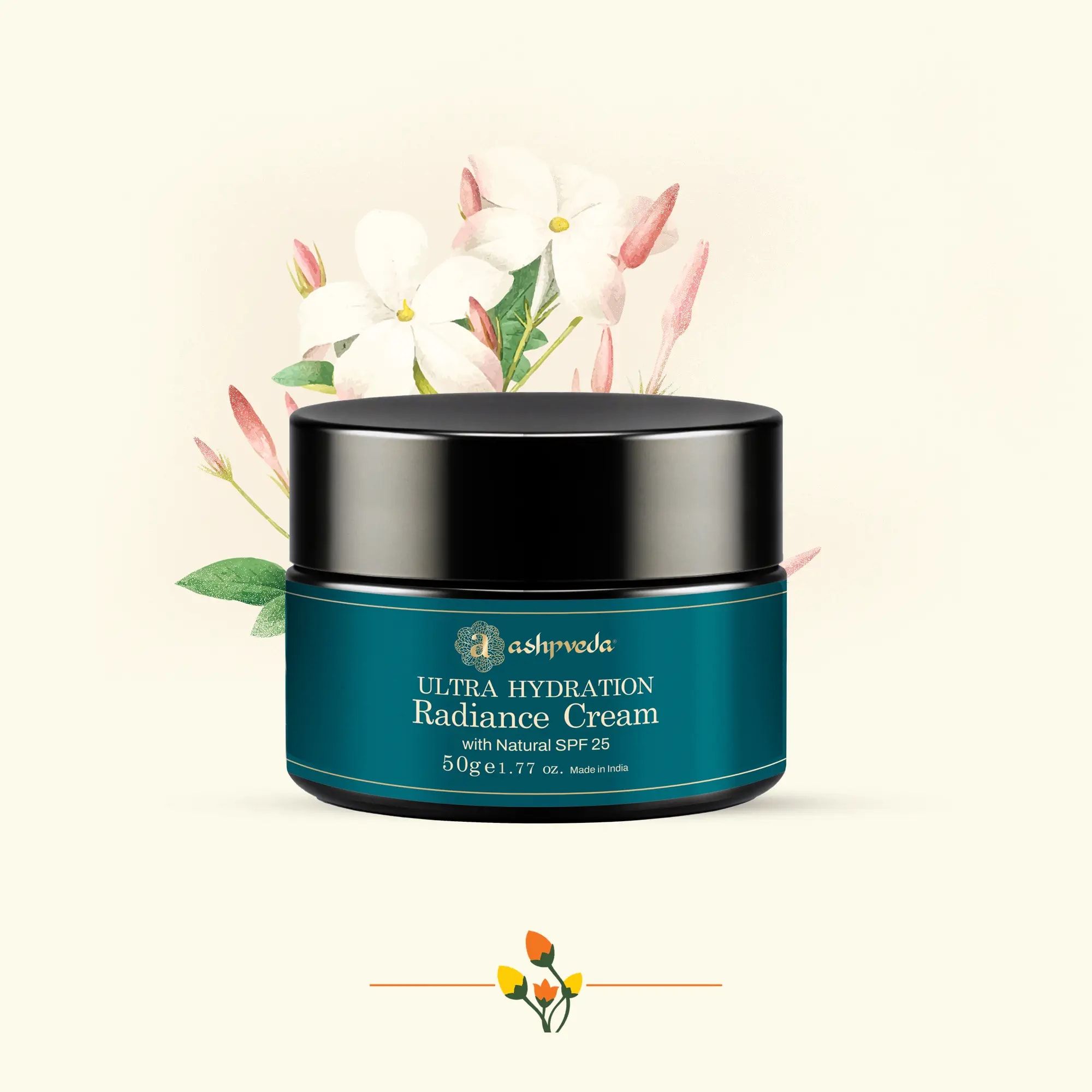 ashpveda Ultra Hydration Radiance Cream with Natural SPF 25