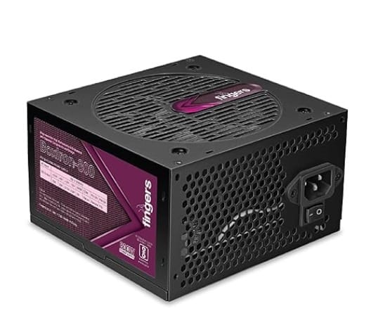 FINGERS BoxIron-800 High-Efficiency Power Supply SMPS with 7 SATA (5-pin) connectors (800 W Power Delivery, 12 cm Cooling Fan, 2000 RPM, 1.2 m Long Power Cable)