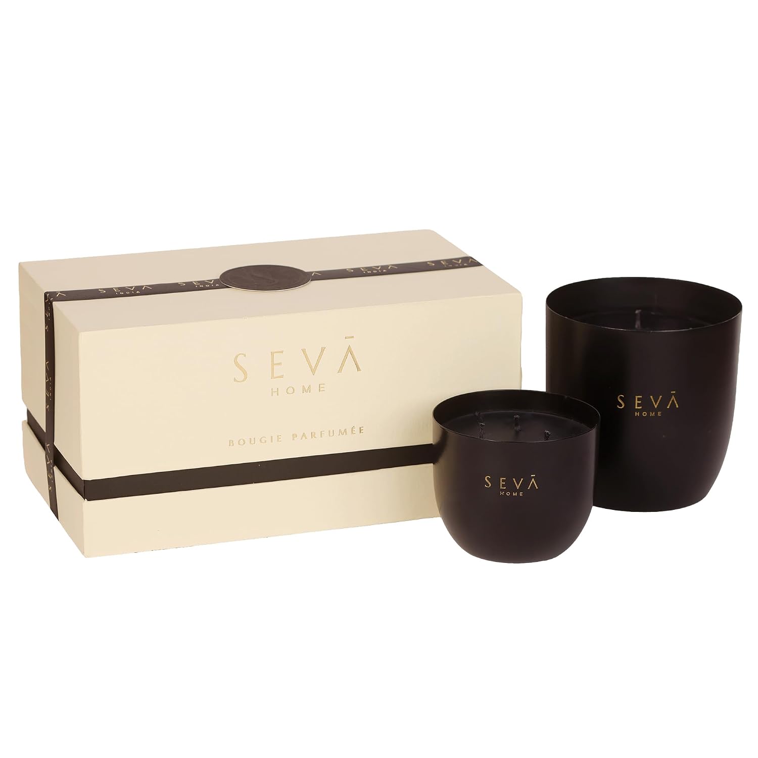 Home Heirloom Noir Scented Candle Gift Set (Pack of 2) | Luxury Aroma & Home Décor | Lemon, Orange & Black Currant | Natural Soy Wax | 40-55 Hour Burn