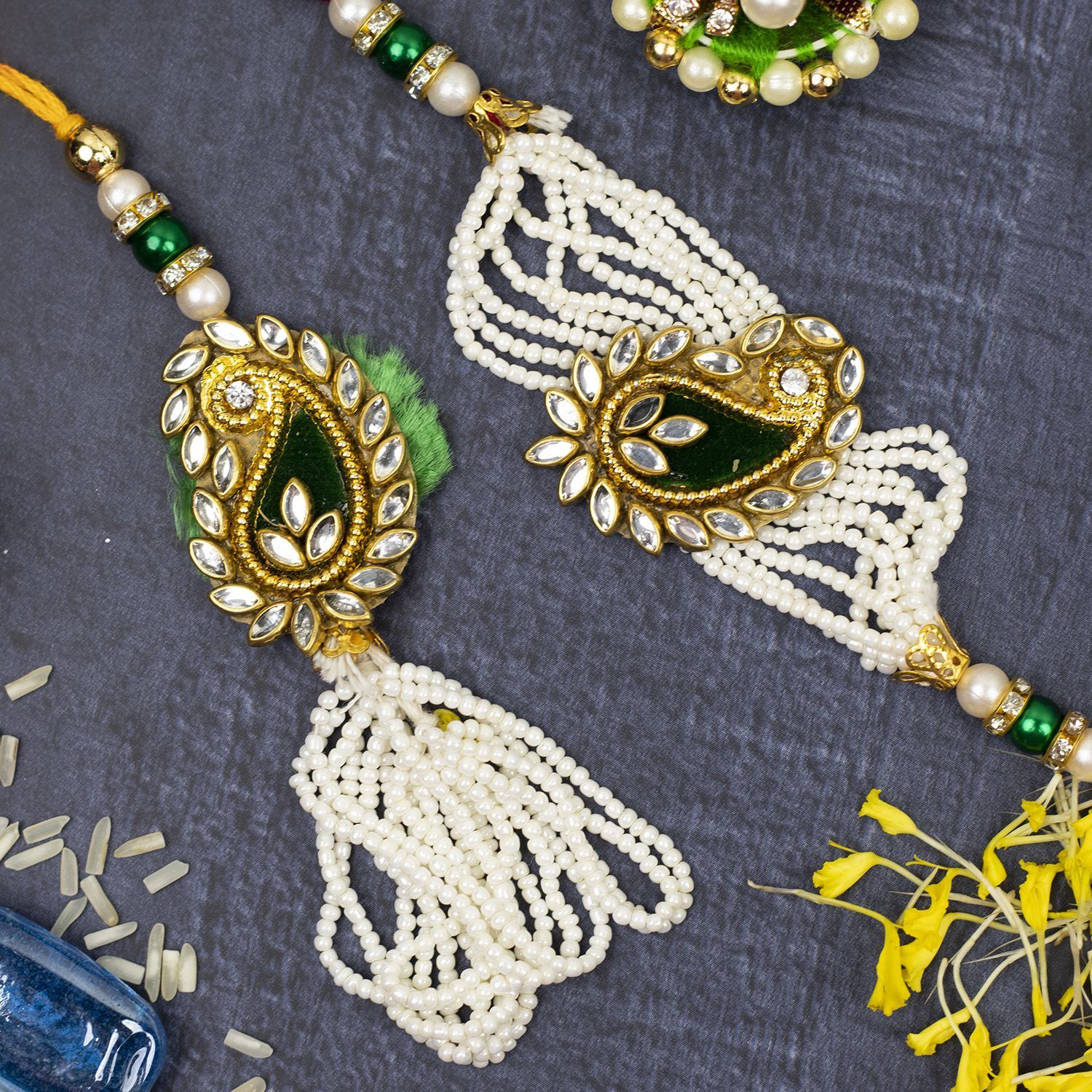 Craftlayout Designer Lumba Rakhi For Brother and Bhabhi, Gift Hamper