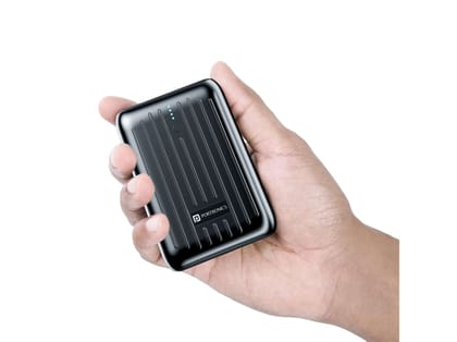 Portronics Zapcell 10K 10K Power Bank, 22.5W High-Speed Charging, Dual Output Ports, LED Battery Indicator - Black