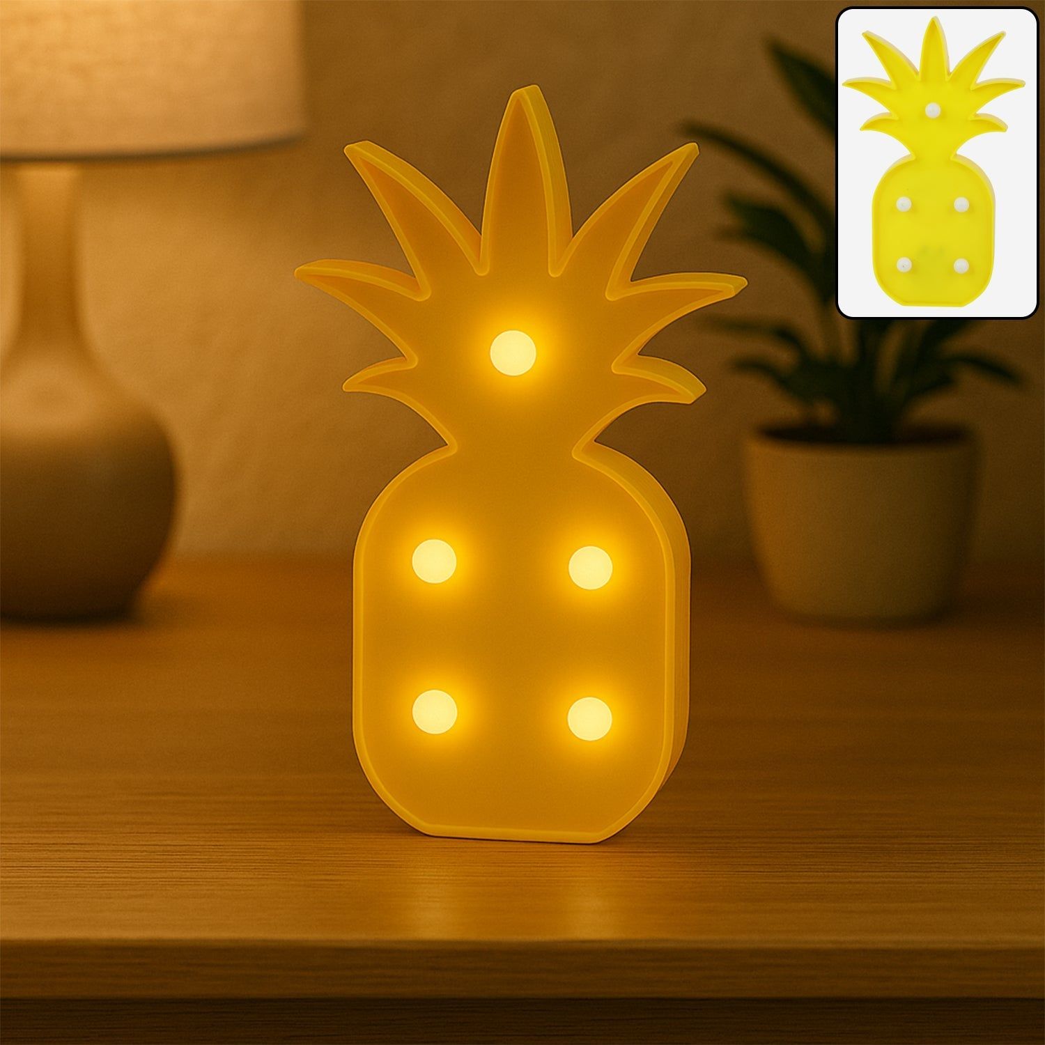 Pineapple Shaped LED Decorative Night Light (1 Pc)