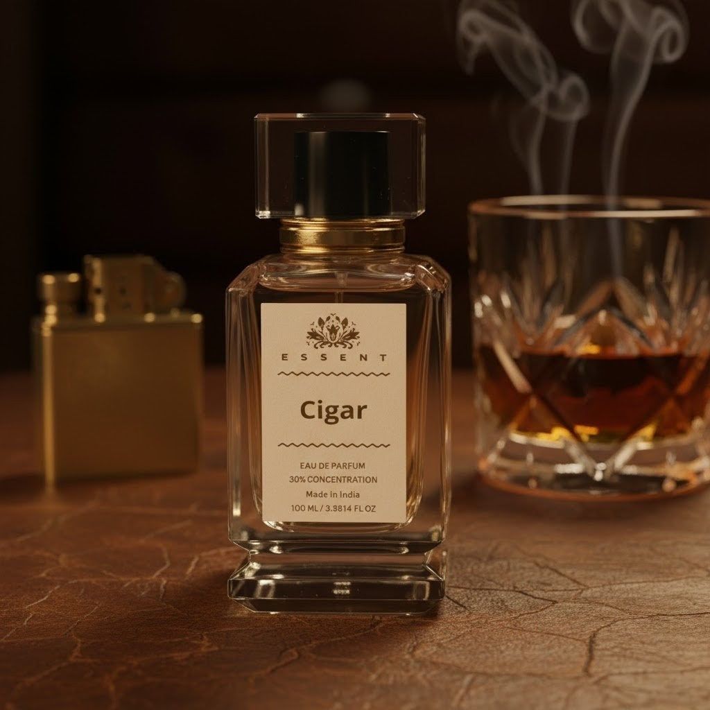 Essent Perfumes Cigar Eau de Parfum (EDP) – Smoky Tobacco Woody Long Lasting Perfume – Men’s Fragrance