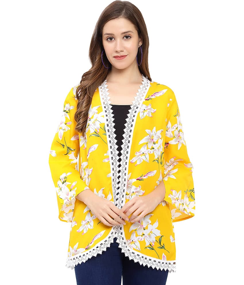GALWIZ Crepe Shrugs - Yellow Single