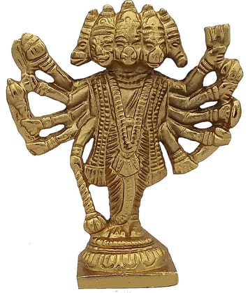 BHARDWAJ RETAILS - Stainless Steel Punchmukhi hanuman Idol ( 9 cm )