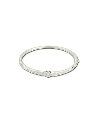 AABHA Silver Kada for Women Girls (Silver, 2.4)