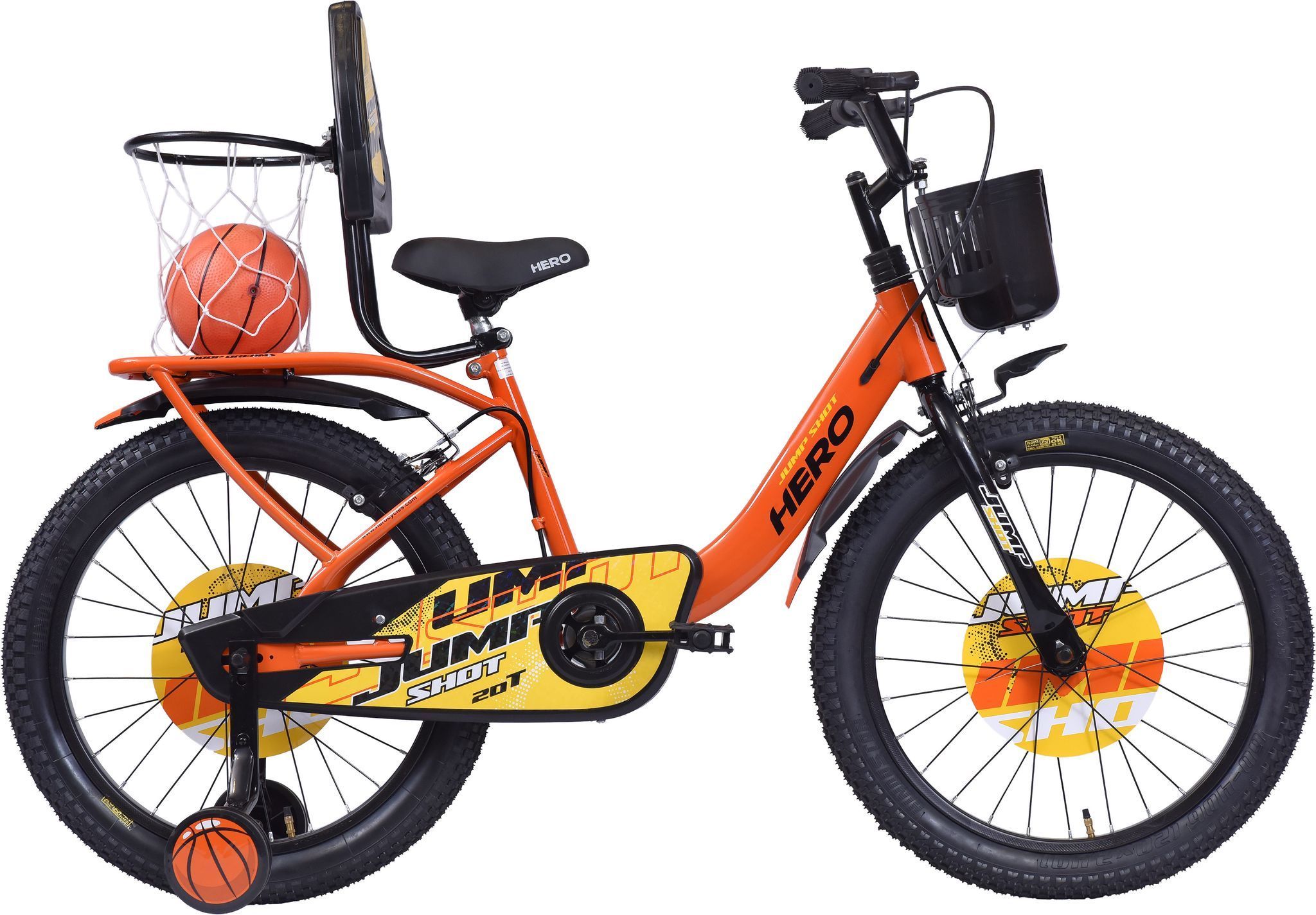 HERO Jumpshot 20 T (inch) Roadster Cycle (Single Speed, Orange, Black, Rigid)