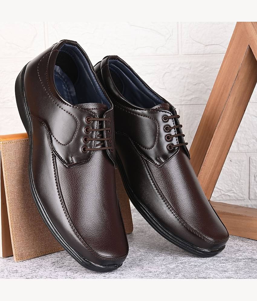 Leeport - Black Men's Derby Formal Shoes