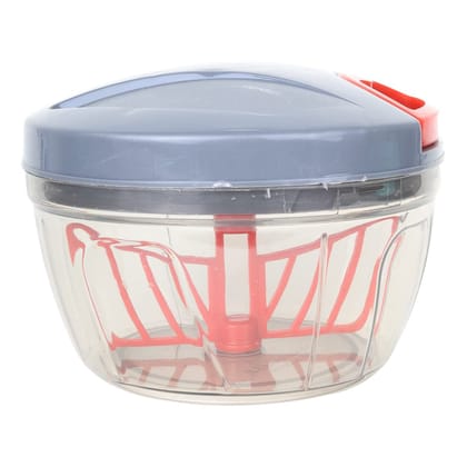 FAIRBIZPS Plastic Vegetable Chopper Manual Vegetables and Dry Fruits Hand Cutter with 3 Stainless Steel Sharp Blade