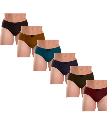 Sleazy Pack of 6 Cotton Briefs For Men's ( Multicolor )