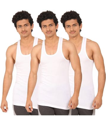 TT Pack of 3 Cotton Blend Sleeveless Vest For Men ( Multi )